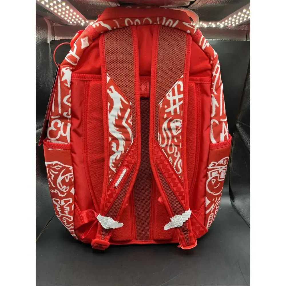 SPRAYGROUND LIMITED EDITION NITRO STATIC BACKPACK GRAFFITI WALL RED WHITE NEW OG